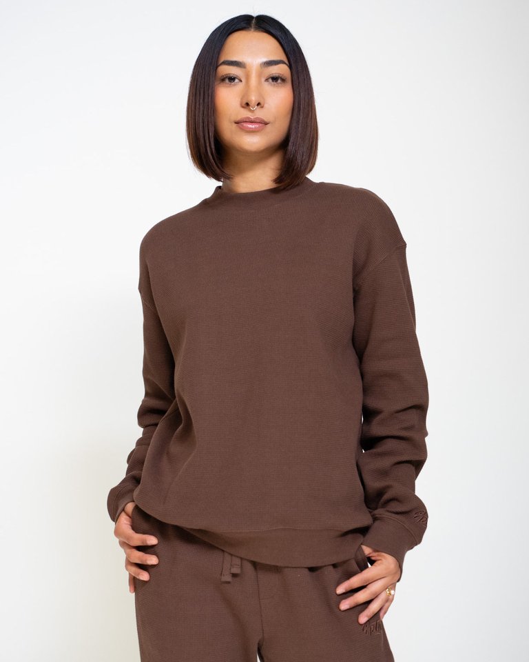 Thermal Sweatshirt - Brown - Brown