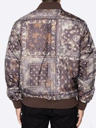 Tie Dye Bandana Bomber Jacket