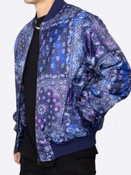 Tie Dye Bandana Bomber Jacket