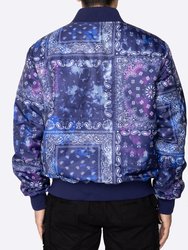 Tie Dye Bandana Bomber Jacket