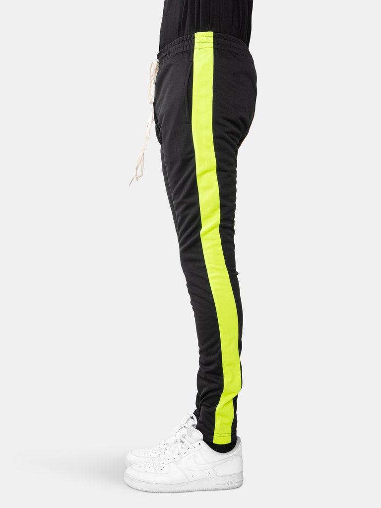 Track Pants - Black/Neon Green