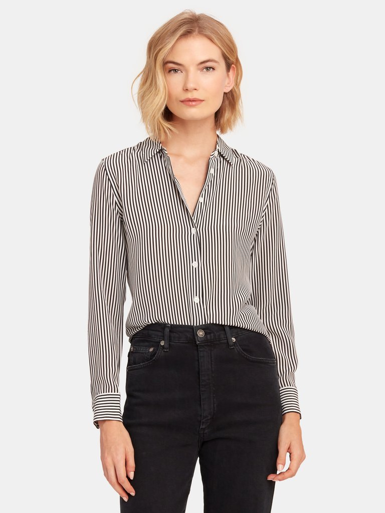 Essential Silk Button Down Blouse