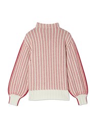 Veleraine Mock Neck Contrast Sweater