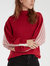 Veleraine Mock Neck Contrast Sweater