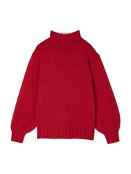 Veleraine Mock Neck Contrast Sweater