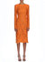 Lace Long Sleeve Dress In Orange - Orange