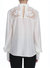 Silk Lace Tie Blouse In Ivory