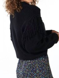Fringe And Cable Sweater