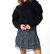 Fringe And Cable Sweater - Black