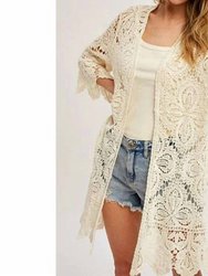 Fringe And Cable Sweater