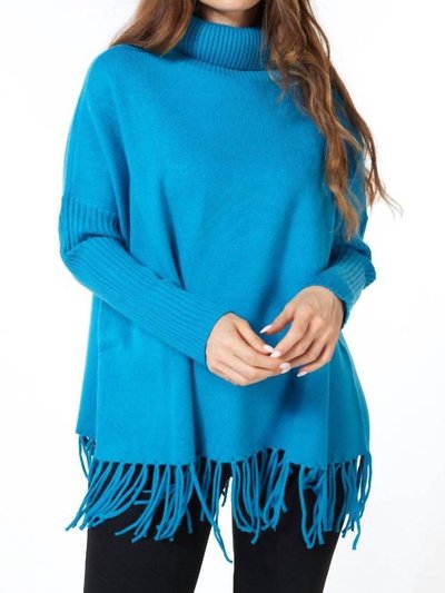 ESQUALO Fringe Sweater In Teal product