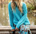 High Collar Sweater In Blue