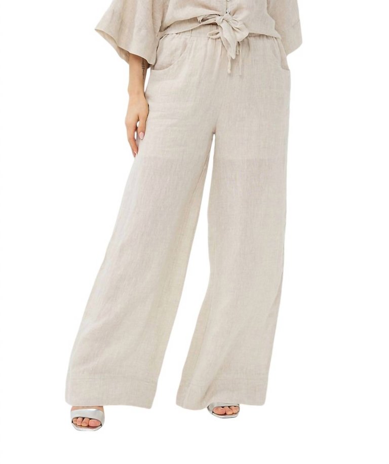 Linen Trouser In Natural - Natural