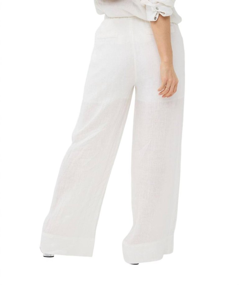 Linen Trouser In Off White