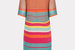 Multi Stripe Vneck Knit Dress In Multi Color