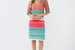 Multi Stripe Vneck Knit Dress In Multi Color - Multi Color