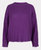 Raw Edge Cable Sweater In Purple - Purple
