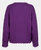 Raw Edge Cable Sweater In Purple