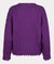 Raw Edge Cable Sweater In Purple