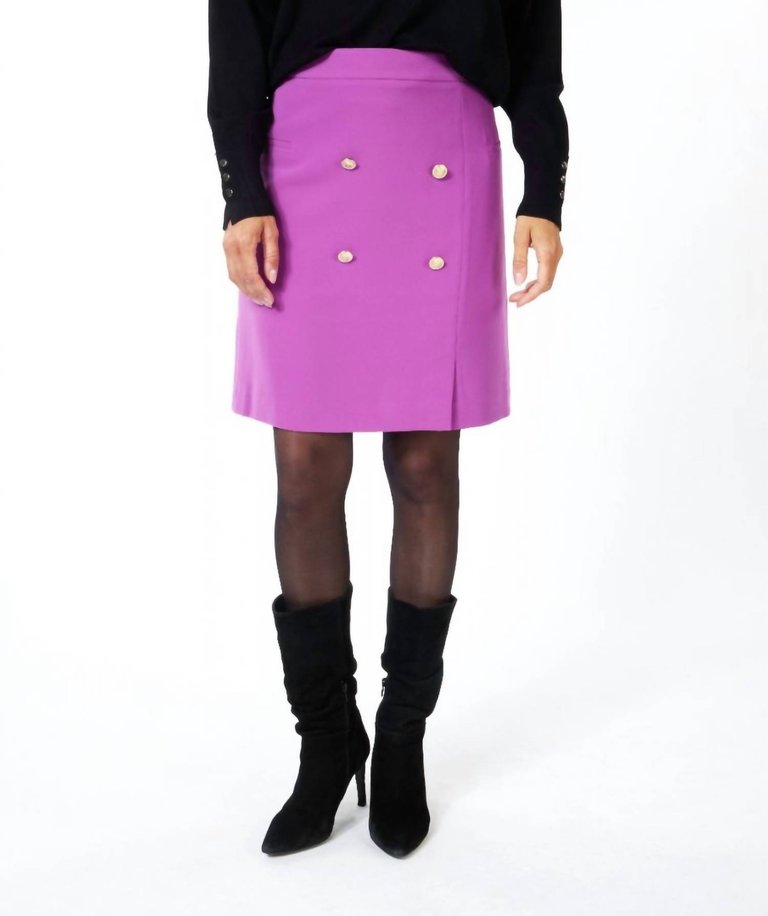 Short City Skirt In Violet - Violet