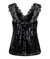 Singlet Sequin Lace Top In Black