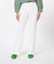 Wide City Stretch Trouser In Off White