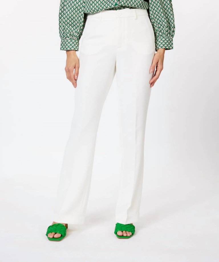 Wide City Stretch Trouser In Off White