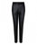 Women's Button Closure Pu Trouser In Black - Black