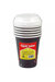 Essential Disposable Paper Cups & Lids (Pack of 6) (Black/White) (One Size) - Black/White