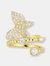 Cz Butterfly Rope Ring - Gold