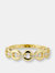 Cz Chain Ring - Gold