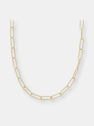 Golden Paperclip Necklace - Gold