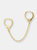 Handcuff Chain Huggie Earring - Gold