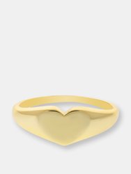 Heart Signet Ring - Gold