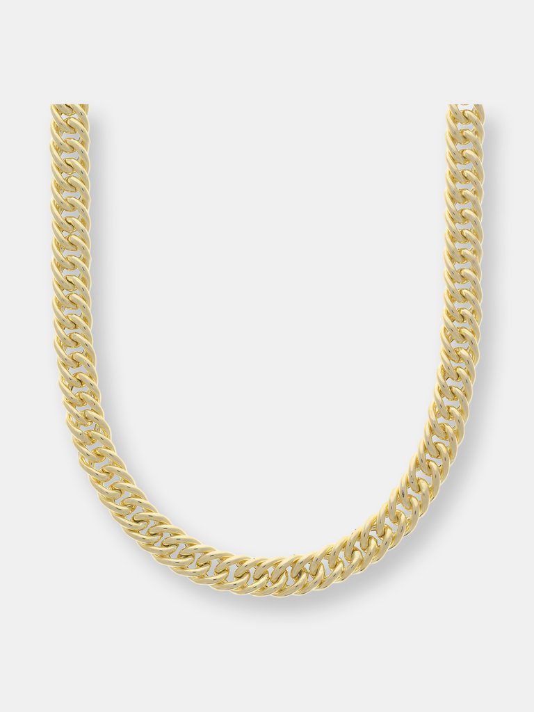 Hollow Double Curb Necklace - Gold