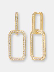 Pave Chain Drop Earring - Gold