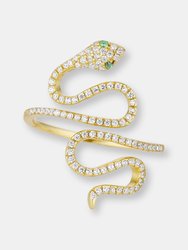 Spiral Snake Ring - Gold