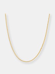 Thin Rope Chain Necklace - Gold