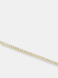 Thin Tennis Bracelet - Gold