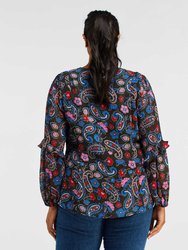 Cannes Paisley Print Top