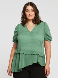 Phoebe Chiffon Lurex Top