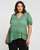 Phoebe Chiffon Lurex Top - Sage