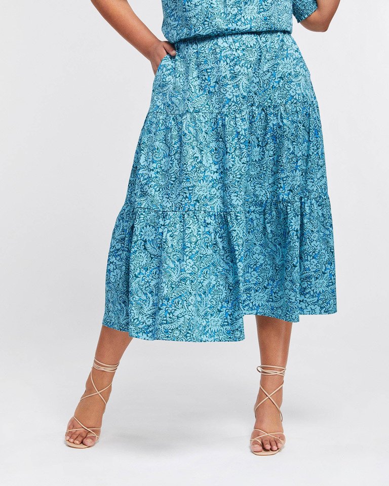 Sorrento Tier Skirt - Blue