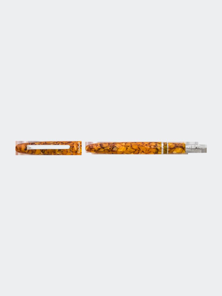 Estie Honeycomb Fountain Pen - Palladium Trim