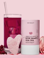 Hibiscus White Tea Rose Quartz Gua Sha