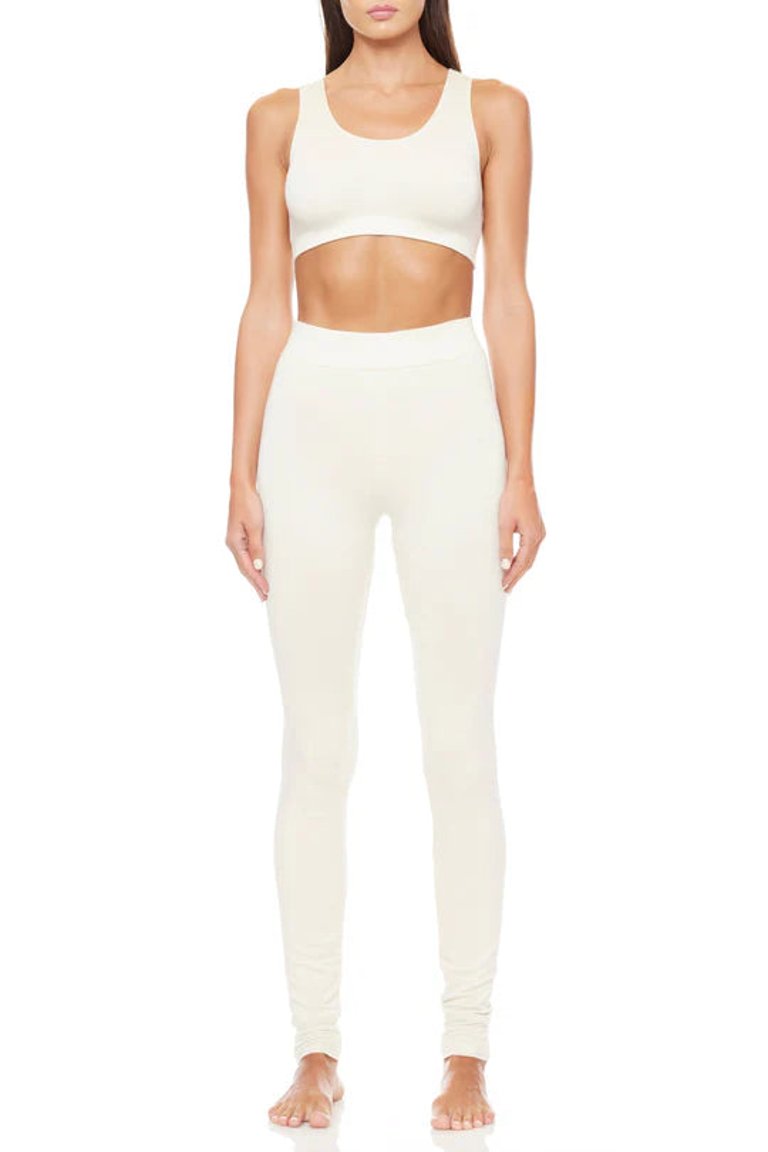 High Rise Legging - Cream