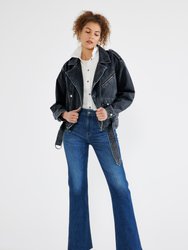 Anya Modern Flare Jeans - Chrome Diopside - Chrome Diopside