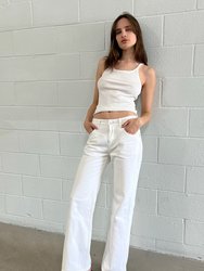 Bianca Banded Boot Jean - Vintage White - Vintage White