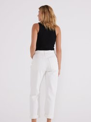 Bryce High Rise Boyfriend Jeans - White Laser Vortex