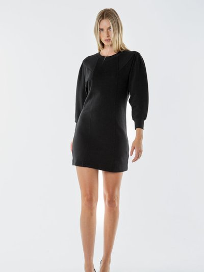 ETICA Camila Pleated Knit Dress - Black Beauty product